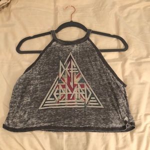 Def Leppard Cropped Halter Top ⚡️✨